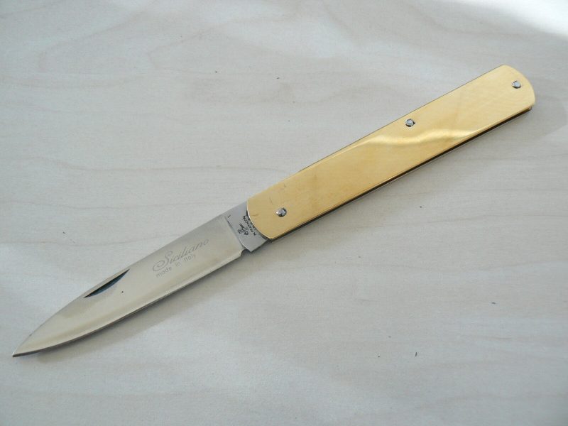 Coltello Sfilato siciliano manico ottone. Frosolone KNIFE  23 cm - 0564