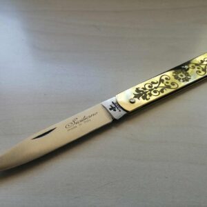 Coltello Tradizionale Pugliese corno lucido naturale 17cm knife 0403/508-17