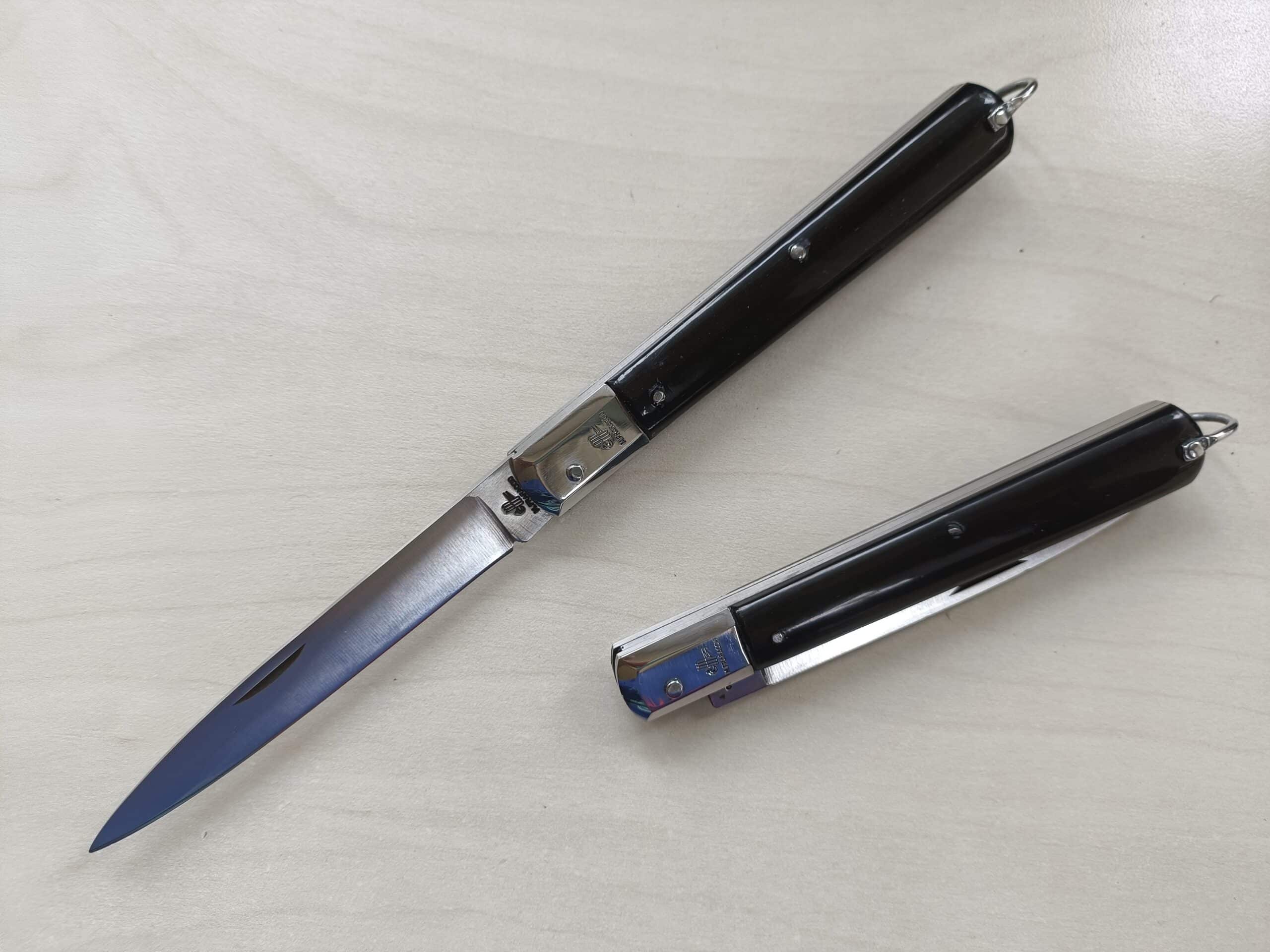 Stiletto in ABS nero da 21 cm testina inox Frosolone knife 0464 INOX